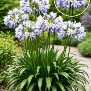 découvrez l'agapanthe, une plante élégante aux fleurs bleues ou blanches, parfaite pour embellir votre jardin et attirer les pollinisateurs.